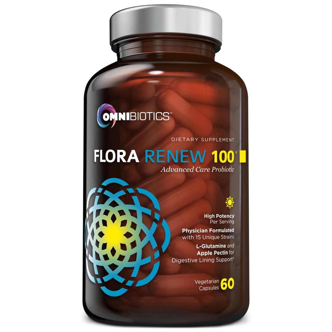 100 Billion Probiotics - 15-Strain Probiotic for Women & Men, DRCaps Delayed Release, Prebiotics, L-Glutamine, Apple Pectin, Gut Lining Support, Shelf Stable, Non-GMO, 60 Vegan Capsules for Adults - OzHealthStandard