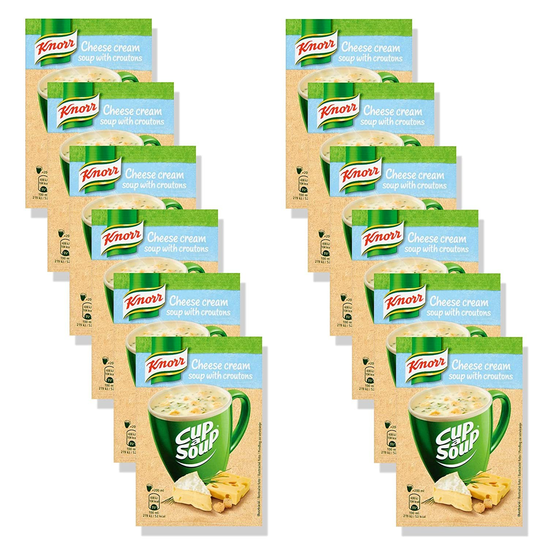 12 x KNORR Cup a Soup Instant - Cheese Soup with Croutons - 12 packs - OzHealthStandard