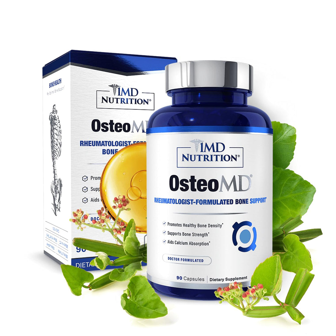 1MD Nutrition OsteoMD for Comprehensive Support - Supplement for Women and Men - Promote Density w/Vitamin D - Hydroxyapatite - OzHealthStandard