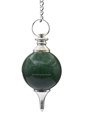 Green Aventurine Crystal Ball Pendulum for Divination - Dowsing Pendulum Necklace with Chain Amazing Gemstone buy supplements canada