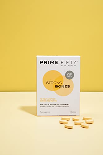 Prime Fifty Strong Bones Supplements – 28 Multivitamin Tablets with Calcium, Magnesium FutureYou Cambridge buy supplements canada