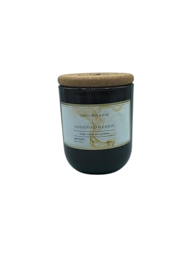 Sandalwood Bourbon Non-Toxic Candles | Natural Candles for Men |Aromatherapy Candle Relaxing Terreux Mind & Body buy supplements canada
