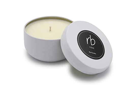 Rosbas Candle, Fraser Fir Scented, Natural Soy Wax, White Metallic Tin, 6 oz, Cotton Wick, Long Burn Time rosbas buy supplements canada