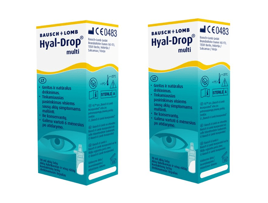 2pcs/20ml Hyal Multi Eye Drops/Tired,Red and Dry Eyes,Moisturizes,Soothes - OzHealthStandard