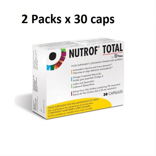 2x 30 NUTROF TOTAL, for vision preservation, 30 soft gelatin capsules - OzHealthStandard