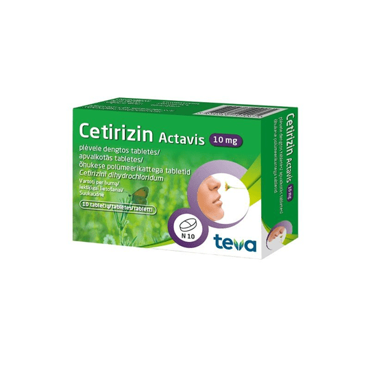 2x CETIRIZIN Actavis 10mg Tablets 10s - Seasonal Allergic Rhinitis - OzHealthStandard