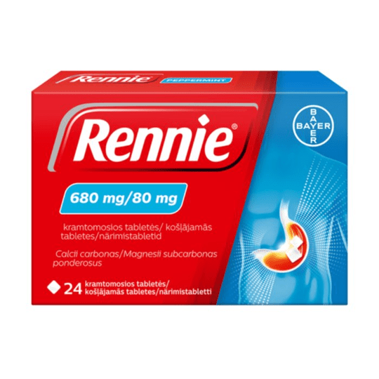 3 pack/72 Tablets Rennie (680 mg/80 mg) Heartburn & Indigestion Relief - OzHealthStandard