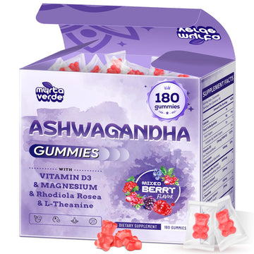 3000mg Ashwagandha Gummies for Women & Men, 180 Count | Extra Strength Ashwagandha Supplement for Stress, Relaxation & Immune Support | Magnesium, Rhodiola, L-Theanine, D3 | Sugar Free Mixed Berry - OzHealthStandard