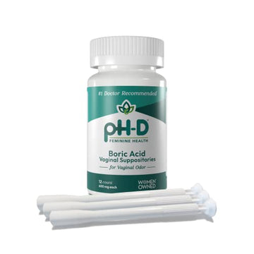 pH-D Feminine Health - Boric Acid Starter Bundle - pH-D Boric Acid Vaginal Suppositories 12 Count pH-D Feminine Health Support buy supplements canada