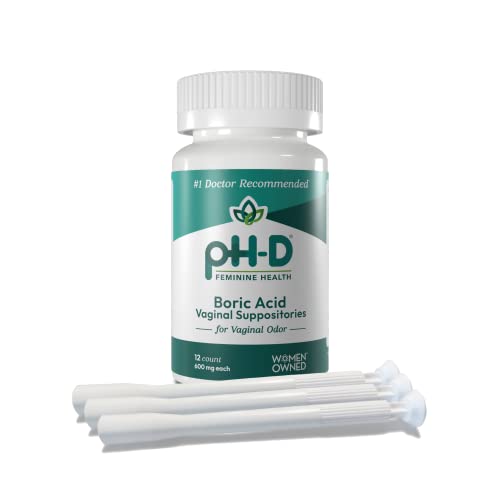 pH-D Feminine Health - Boric Acid Starter Bundle - pH-D Boric Acid Vaginal Suppositories 12 Count pH-D Feminine Health Support buy supplements canada