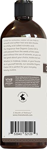 Viva Naturals Organic Castor Oil, 16 fl oz - Cold Pressed Castor Oil for Skin, Hair and Lashes - Traditionally Viva Naturals buy supplements canada