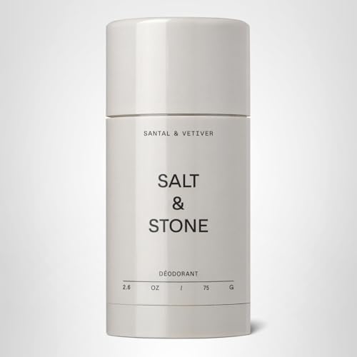 Salt & Stone Aluminum Free Deodorant | Extra Strength 48 Hour Protection for Women & Men | Made with Seaweed Extracts, Niacinamide & Prebiotics | Santal & Vetiver Salt & Stone buy supplements canada