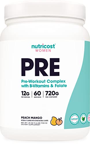 Nutricost Pre-Workout Powder for Women, Peach Mango, 60 Servings Nutricost buy supplements canada