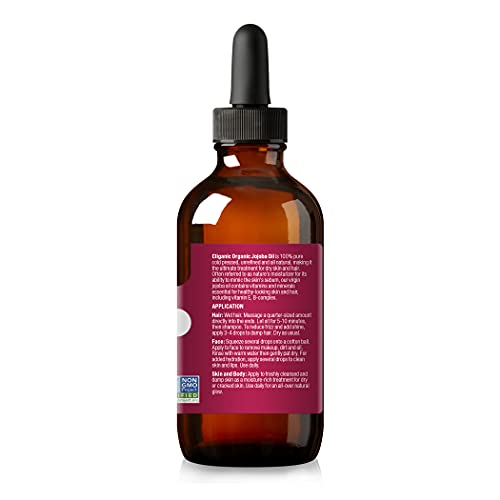 Cliganic Organic Jojoba Oil, 100% Pure (4oz) | Moisturizing Oil for Face, Hair, Skin & Nails Cliganic buy supplements canada