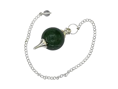 Green Aventurine Crystal Ball Pendulum for Divination - Dowsing Pendulum Necklace with Chain Amazing Gemstone buy supplements canada