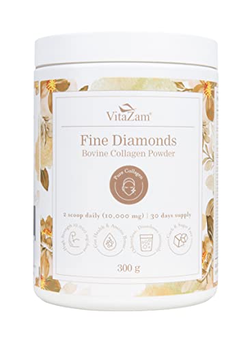 Vitazam Fine Diamond Bovine Collagen Powder - Hydrolyzed Type 1 & 3 Collagen Powder Protein VitaZam buy supplements canada