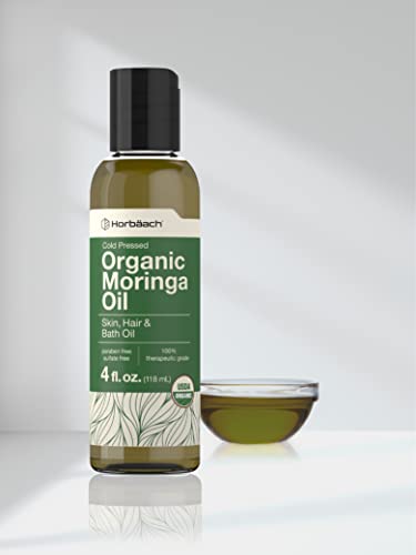Organic Moringa Oil | 4 fl oz | for Face, Hair, and Skin | 100% Therapeutic Grade | Paraben Horbäach buy supplements canada
