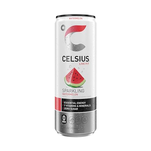 CELSIUS Sparkling Watermelon, Functional Essential Energy Drink 12 Fl Oz (Pack of 12) CELSIUS buy supplements canada