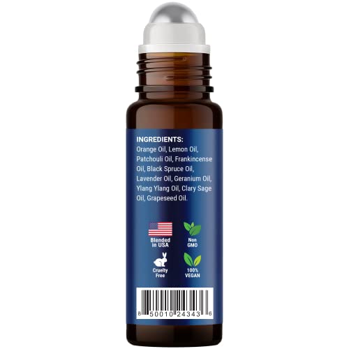 Stress Ease Essential Oil Roll On Blend 10ml - Natural Stress Relief Essential Oils Roll Nexon Botanics buy supplements canada