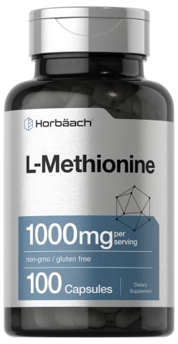 L Methionine 1000mg | 100 Capsules | Non-GMO, Gluten Free | Free Form Supplement Horbäach buy supplements canada