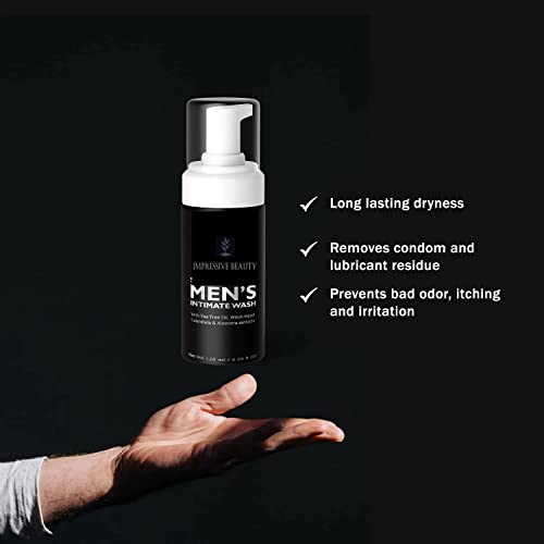 Impressive Beauty Intimate Wash for Men Natural Organic with Tea Tree Oil | pH Balanced Foam Cleansing Impressive Smile buy supplements canada