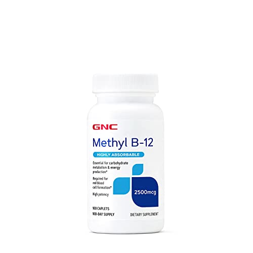 GNC Methyl B-12 2500 mcg - 100 Caplets GNC buy supplements canada