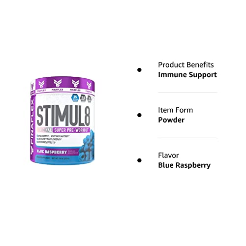 FINAFLEX STIMUL8 Original Super Pre-Workout, Blue Raspberry - Energy, Strength FINAFLEX buy supplements canada