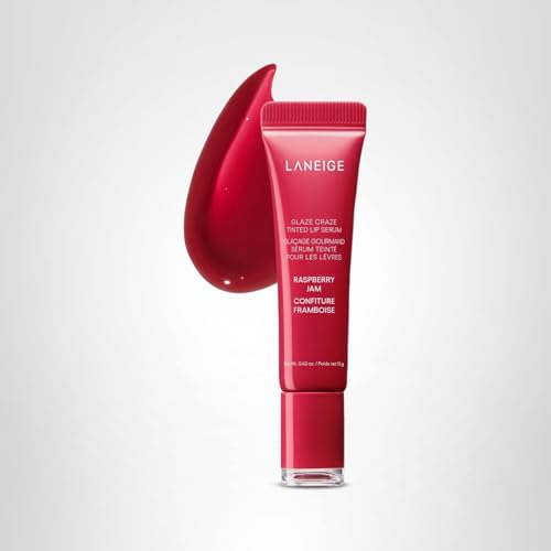 LANEIGE Glaze Craze Tinted Lip Serum, Raspberry Jam: Hydrating Lip Serum for Glossy, Nourished Lips with Plumping Polypeptides LANEIGE buy supplements canada