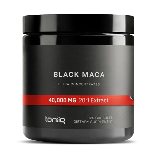 40,000mg Pure Black Maca Root Extract - Ultra Concentrated 20:1 Single Origin Wildcrafted Toniiq buy supplements canada