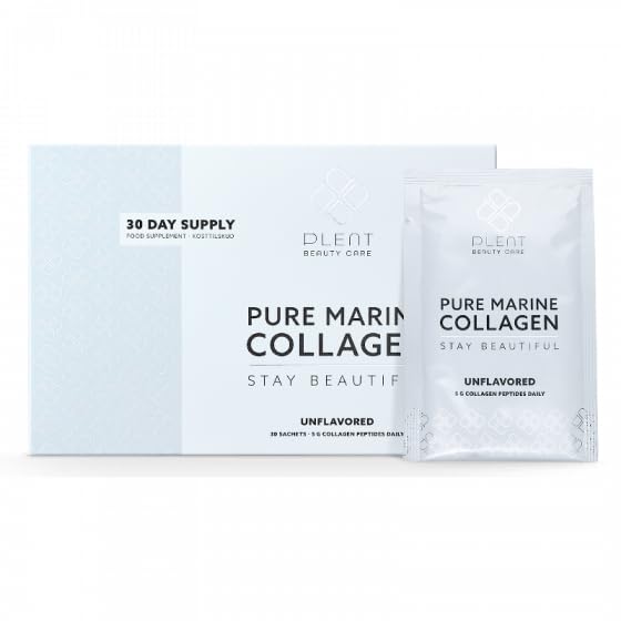 Plent Pure Marine Collagen Unflavoured - Stay Beautiful - 5G Collagen Peptides Daily - 30 Sachets Plent buy supplements canada