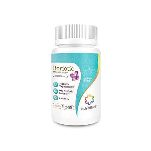 NutraBlast Boric Acid Vaginal Suppositories Complex w/Aloe Vera & FOS Prebiotic Enhancer NutraBlast buy supplements canada