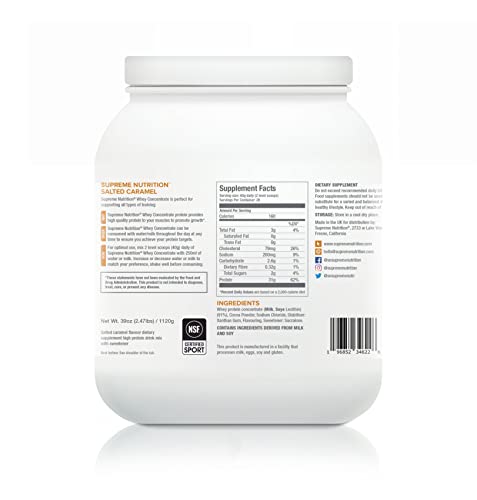 Supreme Nutrition Whey Protein Concentrate | 1.12kg - 28 Servings | Lean Muscle Supreme Nutrition buy supplements canada