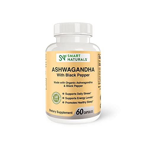 Smart Naturals Organic Ashwagandha with Black Pepper Herbal Supplements, Relieves Smart Naturals buy supplements canada