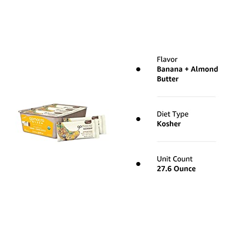 GoMacro MacroBar Organic Vegan Protein Bars - Banana + Almond Butter, (2.3 Ounce Bars GoMacro buy supplements canada