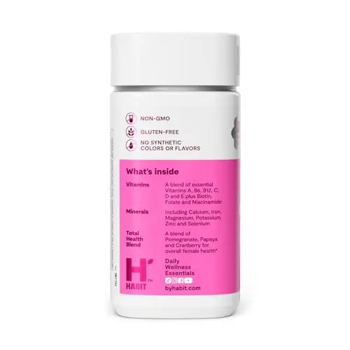 Habit Womens Multi Supplement 2 Pack (120 Capsules) - New Look, Supports General Health & Wellness, 23 Essential Vitamins and Minerals H' Habit buy supplements canada