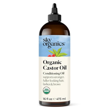Sky Organics Organic Castor Oil (16 oz) USDA Certified Organic, 100% Pure, Cold Pressed Sky Organics buy supplements canada