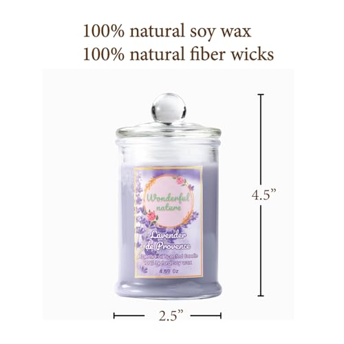 Wonderfulnature Lavender de Provence Pure Essential Oil Scented Candle, Aromatherapy WONDERFUL NATURE buy supplements canada