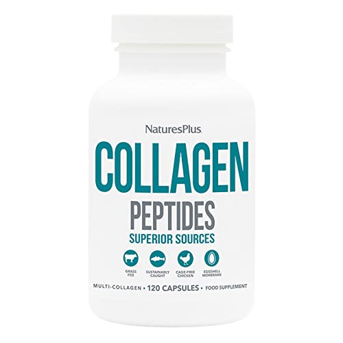 NaturesPlus Collagen Peptides Capsules - Premium Hydrolysed Collagen Supplement Type I, II, III, IV, V and X - Non-GMO, Gluten Free - 90 Capsules Nature's Plus buy supplements canada