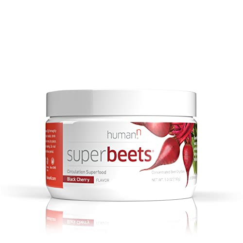 HumanN SuperBeets - Beet Root Powder - Nitric Oxide Boost for Blood Pressure, Circulation & Heart Health Support - Non-GMO Superfood Supplement - Natural Black Cherry Flavor, 30 Servings humanN buy supplements canada