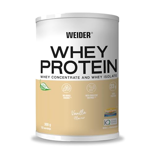 Weider Whey Protein (300g) Vanilla Flavour. Whey Protein from Concentrate and Isolate Weider buy supplements canada