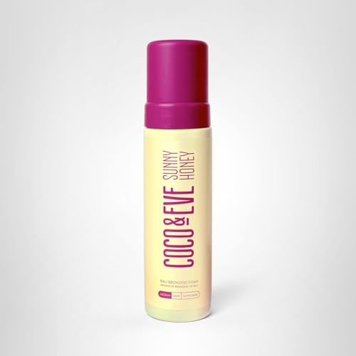 Coco & Eve Sunny Honey Self Tanner Foam - (Medium) Fast Drying, Streak-Free Sunless Tanning Mousse, Tropically Scented Lightweight Natural Looking Tan Coco & Eve buy supplements canada