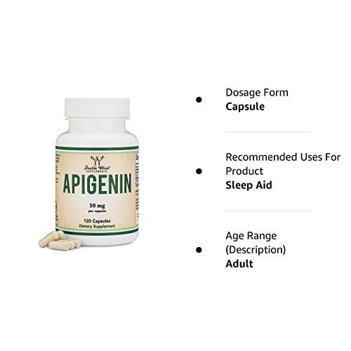 Apigenin Supplement - 50mg per Capsule, 120 Count (Powerful Bioflavonoid Found Double Wood Supplements buy supplements canada