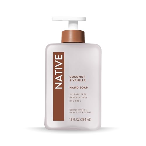 Native Liquid Hand Soap, Coconut & Vanilla Scent, Non-Drying Formula for Soft, Smooth Hands Native buy supplements canada