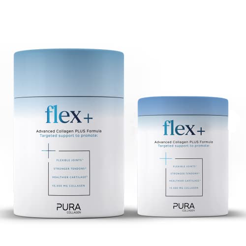 Pura Collagen Powdered Supplement Flex+, 10,000 mg Hydrolysed Peptides, Vitamin C & Manganese Pura Collagen buy supplements canada