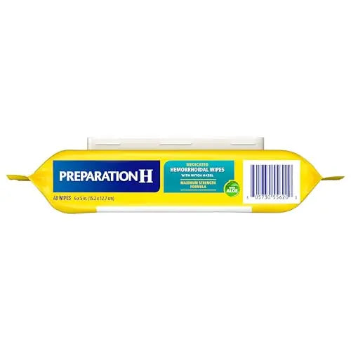 Preparation H Hemorrhoid Flushable Wipes with Witch Hazel for Skin Irritation Relief - 48 Count (Pack of 4) Preparation H buy supplements canada