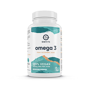 Omvits Vegan Omega 3 DHA from Algae Oil 1000mg - 60 Softgel Capsules with Vitamin E Omvits buy supplements canada