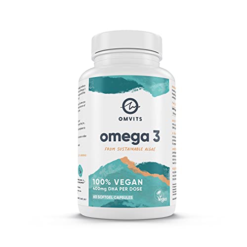 Omvits Vegan Omega 3 DHA from Algae Oil 1000mg - 60 Softgel Capsules with Vitamin E Omvits buy supplements canada