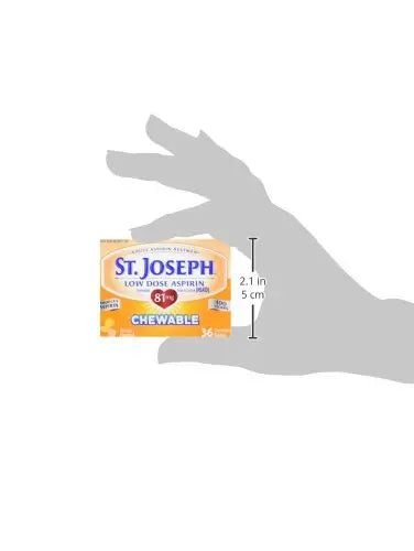 St. Joseph Aspirin Pain Reliever (NSAID) 81mg, Chewable Orange Tablets, Adult Low Dose Regimen, 36 ct St. Joseph buy supplements canada