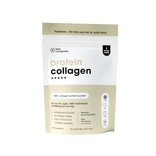 Feel Complete - High Protein Collagen - Premium Type 1 & 3 Hydrolysed Bovine Collagen - Halal - Skin, Hair & Nail Feel Complete buy supplements canada