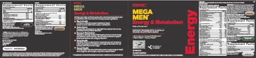 GNC Mega Men Energy and Metabolism Vitapak Program, Convenient, Complete Nutrition, 5 Products in 1 Packet, Calorie Burn, Thermogenic, 300mg Caffeine, 30 Daily Packs GNC buy supplements canada